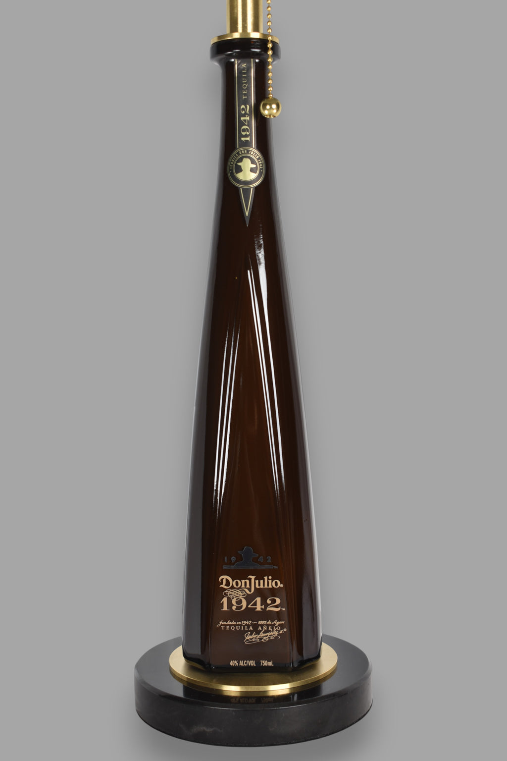 Reclaimed Don Julio 1942 Tequila Liquor Bottle Lamp