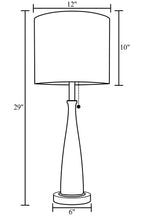 Measurements diagram of a Liquor bottle lamp made from a reclaimed Don Julio 1942 Tequila bottle